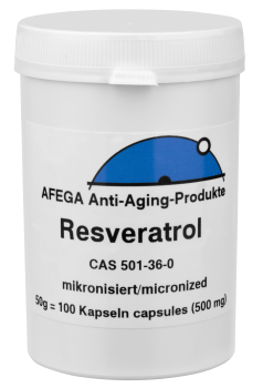 50 g mikronisiertes AFEGA® Resveratrol-Pulver (111 Kapseln zu je 451 mg)